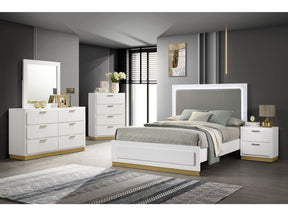 Caraway White 5-piece California King Bedroom Set - Ornate Home
