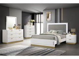 Caraway White  5-piece Eastern King Bedroom Set - Ornate Home