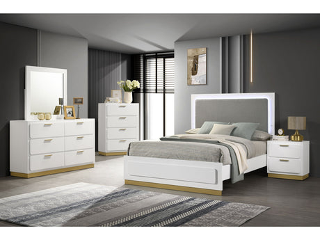 Caraway White 5-piece Queen Bedroom Set - Ornate Home