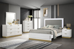 Caraway White California King Panel Bed - Ornate Home