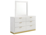 Caraway White Dresser and Mirror - Ornate Home