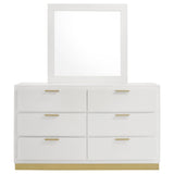 Caraway White Dresser and Mirror - Ornate Home