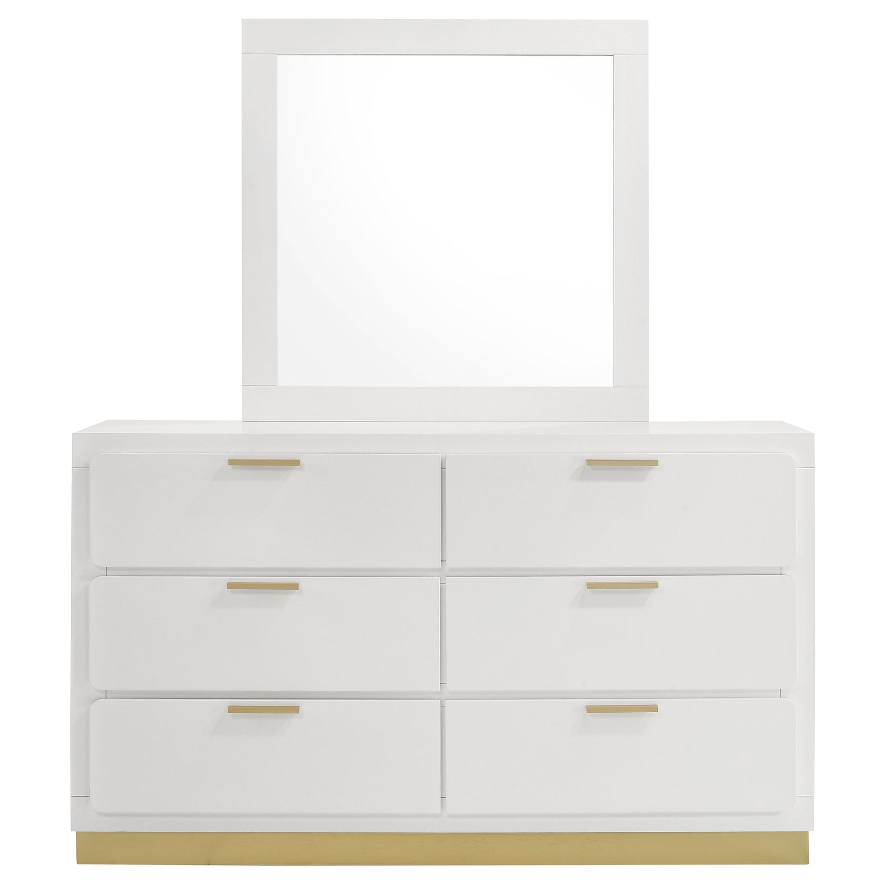 Caraway White Dresser and Mirror - Ornate Home