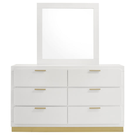 Caraway White Dresser and Mirror - Ornate Home