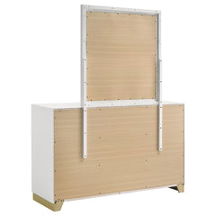 Caraway White Dresser and Mirror - Ornate Home