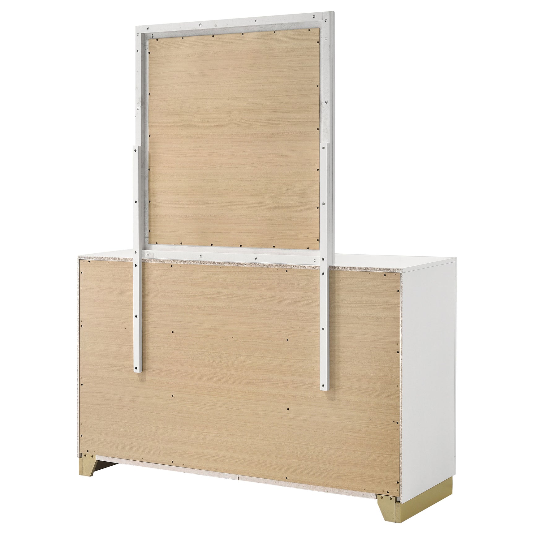 Caraway White Dresser and Mirror - Ornate Home