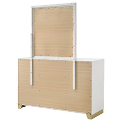 Caraway White Dresser and Mirror - Ornate Home