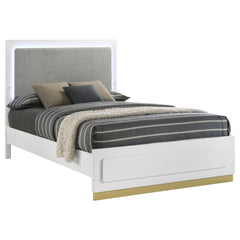 Caraway White Eastern King Panel Bed - Ornate Home