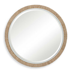 Carbet Brown/White Round Rope Mirror - Ornate Home