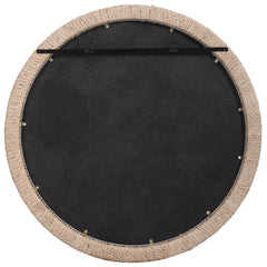 Carbet Brown/White Round Rope Mirror - Ornate Home
