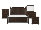 Cardano Driftwood Charcoal 5-Piece Low-Post Queen Bedroom Set - Ornate Home