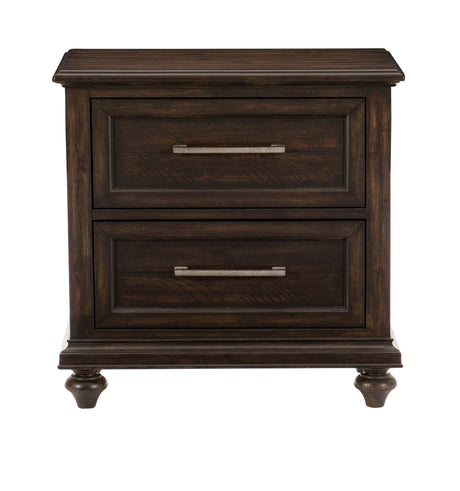 Cardano Driftwood Charcoal 5-Piece Queen Bedroom Set - Ornate Home