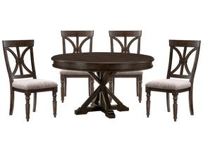 Cardano Driftwood Charcoal 5-piece Dinig Table Set - Ornate Home