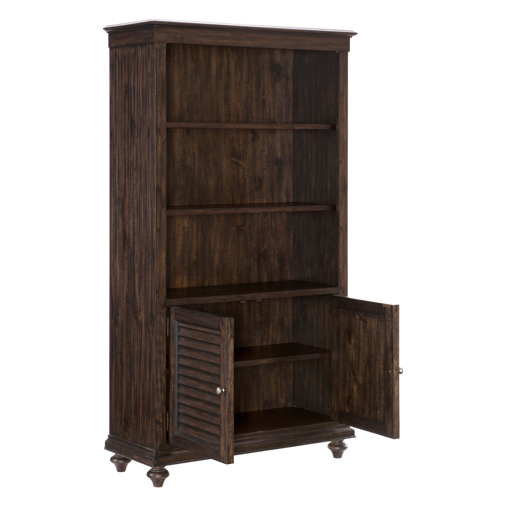 Cardano Driftwood Charcoal Bookcase - Ornate Home