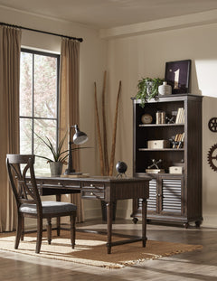 Cardano Driftwood Charcoal Bookcase - Ornate Home