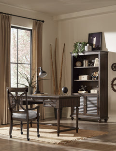 Cardano Driftwood Charcoal Bookcase - Ornate Home