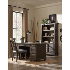 Cardano Driftwood Charcoal Bookcase - Ornate Home