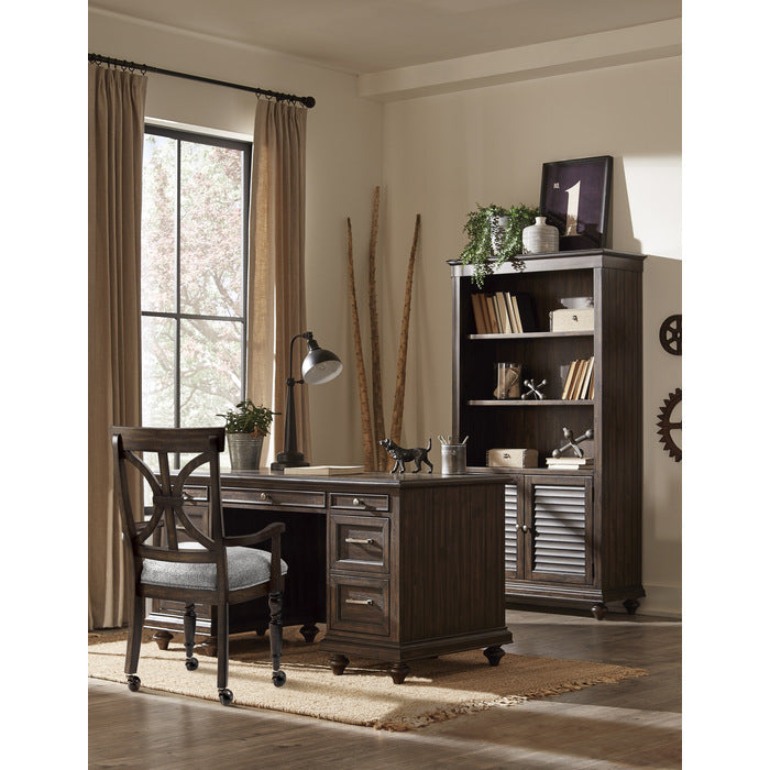 Cardano Driftwood Charcoal Bookcase - Ornate Home