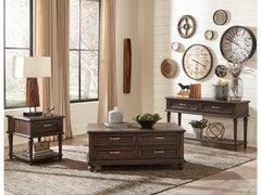 Cardano Driftwood Charcoal Cocktail Table - Ornate Home