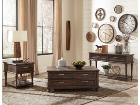 Cardano Driftwood Charcoal Cocktail Table - Ornate Home