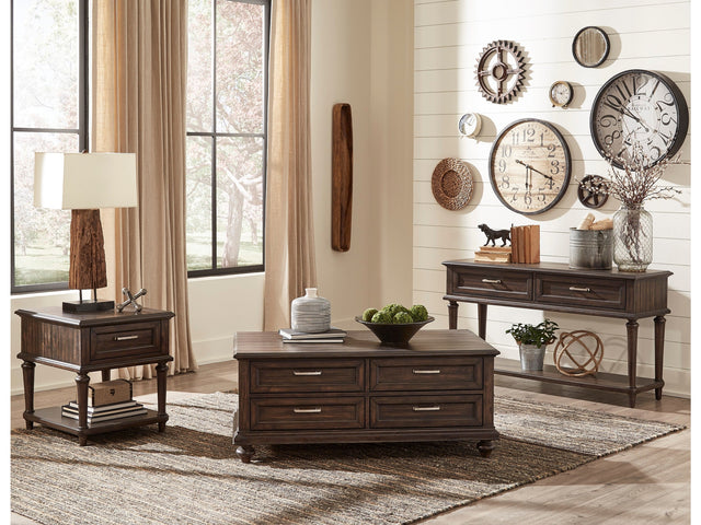 Cardano Driftwood Charcoal Cocktail Table - Ornate Home