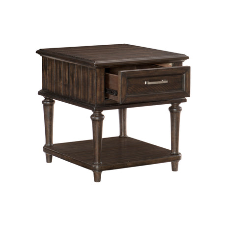 Cardano Driftwood Charcoal End Table - Ornate Home