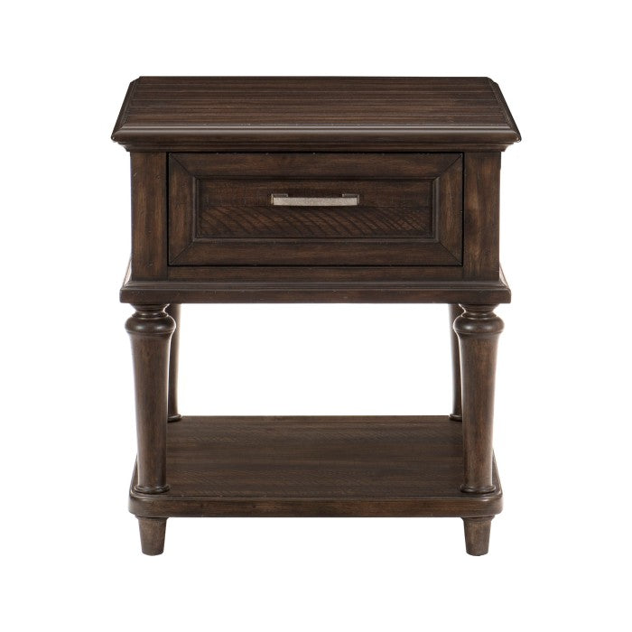 Cardano Driftwood Charcoal End Table - Ornate Home