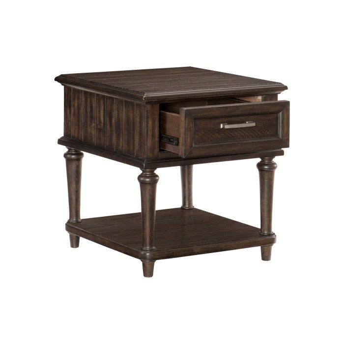 Cardano Driftwood Charcoal End Table - Ornate Home