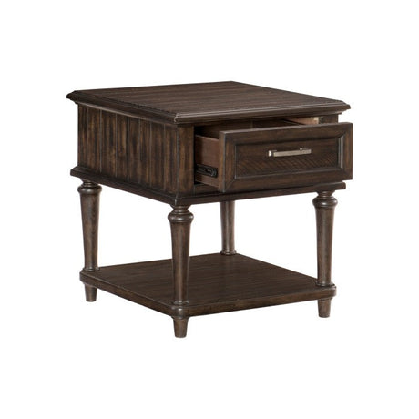 Cardano Driftwood Charcoal End Table - Ornate Home