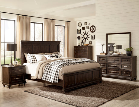 Cardano Driftwood Charcoal Queen Bed - Ornate Home