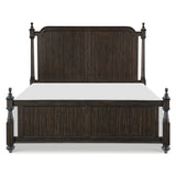 Cardano Driftwood Charcoal Queen Poster Bed - Ornate Home