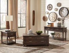 Cardano Driftwood Charcoal Sofa Table - Ornate Home