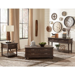 Cardano Driftwood Charcoal Sofa Table - Ornate Home