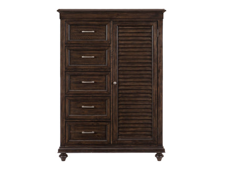 Cardano Driftwood Charcoal Wardrobe Chest - Ornate Home