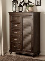 Cardano Driftwood Charcoal Wardrobe Chest - Ornate Home