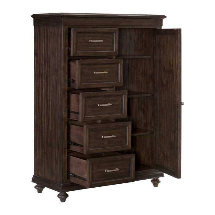 Cardano Driftwood Charcoal Wardrobe Chest - Ornate Home