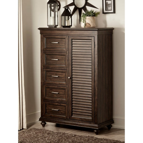 Cardano Driftwood Charcoal Wardrobe Chest - Ornate Home