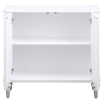 Cardella Distressed White Accent Cabinet - Ornate Home