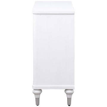 Cardella Distressed White Accent Cabinet - Ornate Home