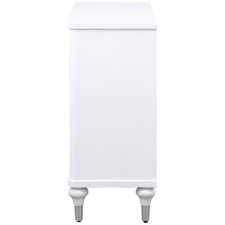 Cardella Distressed White Accent Cabinet - Ornate Home