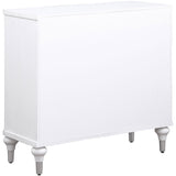 Cardella Distressed White Accent Cabinet - Ornate Home