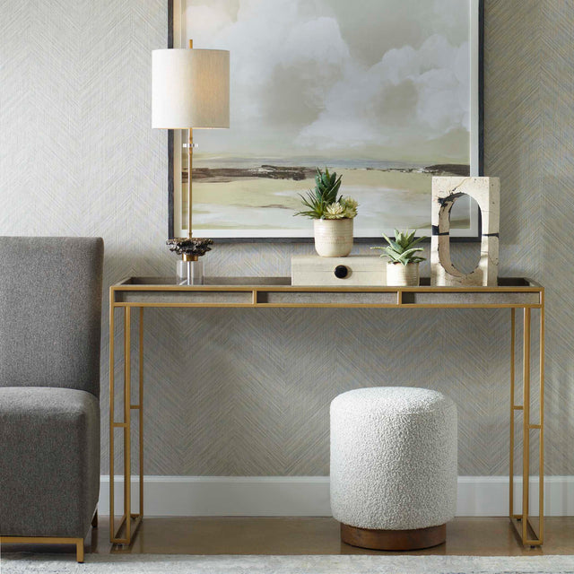 Cardew Gray Modern Console Table - Ornate Home