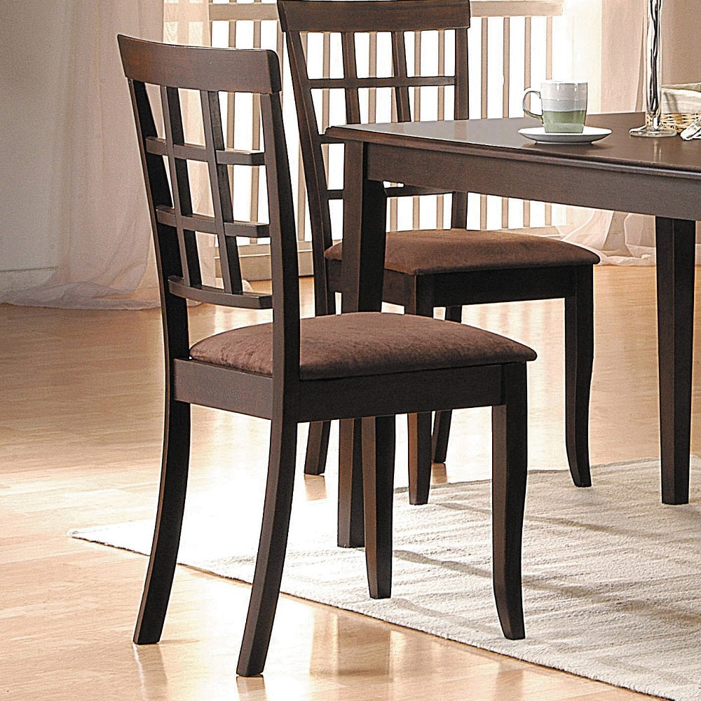 Cardiff Dark Brown/Espresso Side Chair (Set of 2) - Ornate Home
