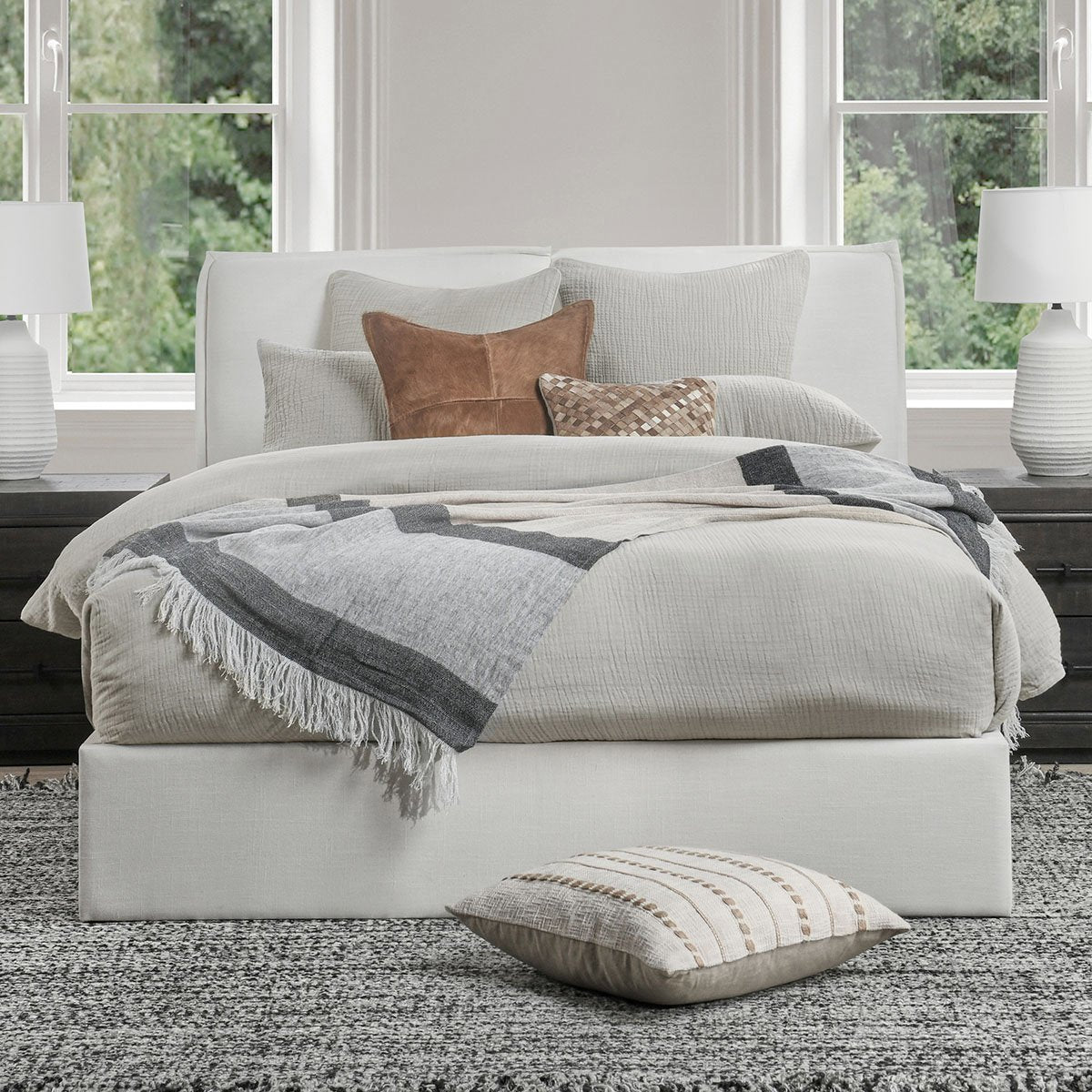 Cardiff Gray Duvet Collection - Ornate Home