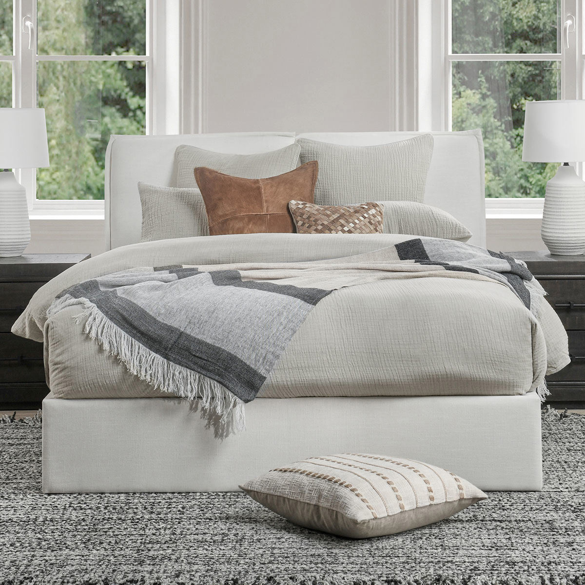 Cardiff Gray Duvet Collection - Ornate Home