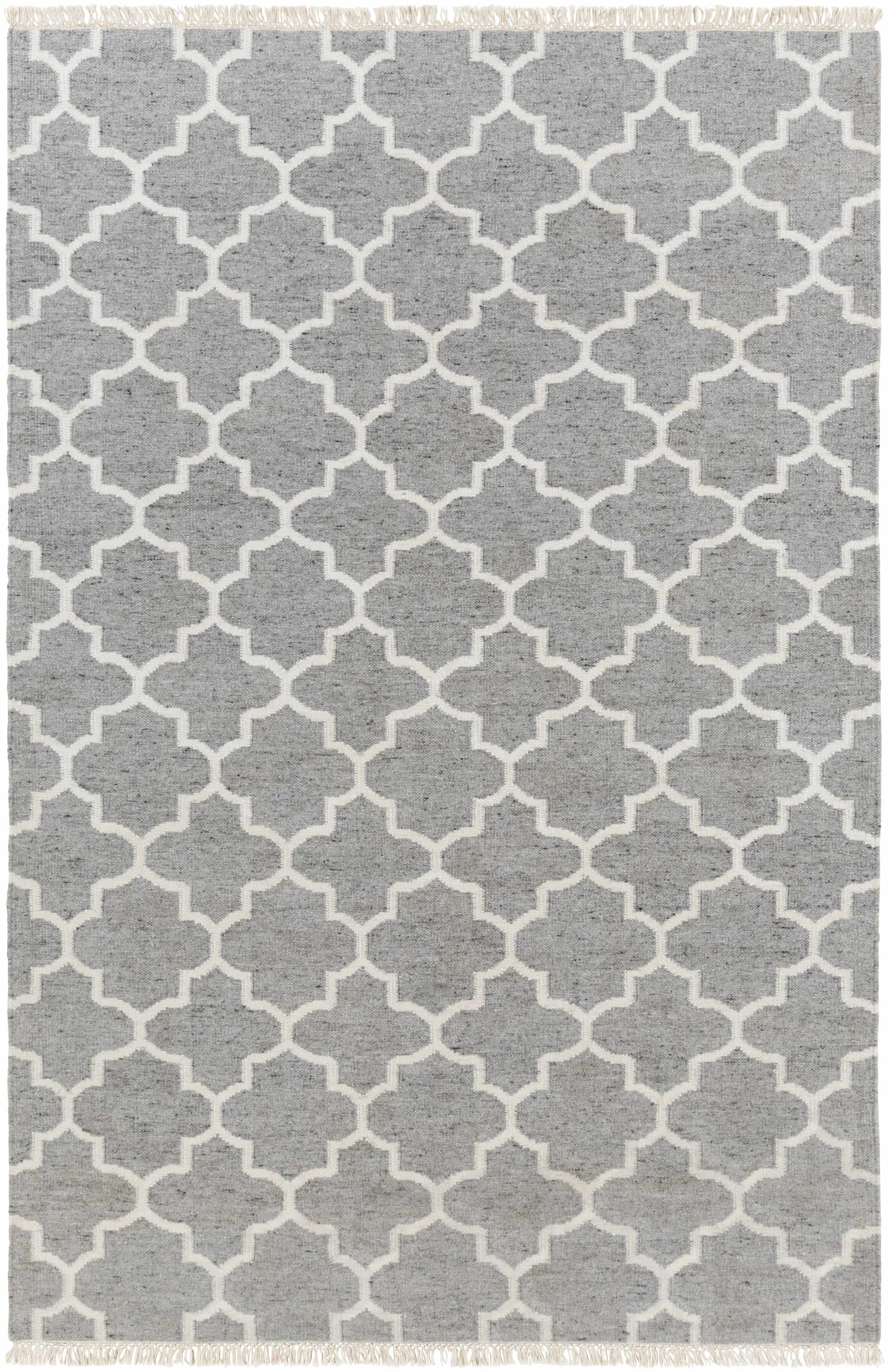 Cardin Charcoal Trellis Wool&Viscose Rug - Clearance - Ornate Home