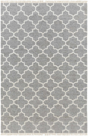 Cardin Charcoal Trellis Wool&Viscose Rug - Clearance - Ornate Home