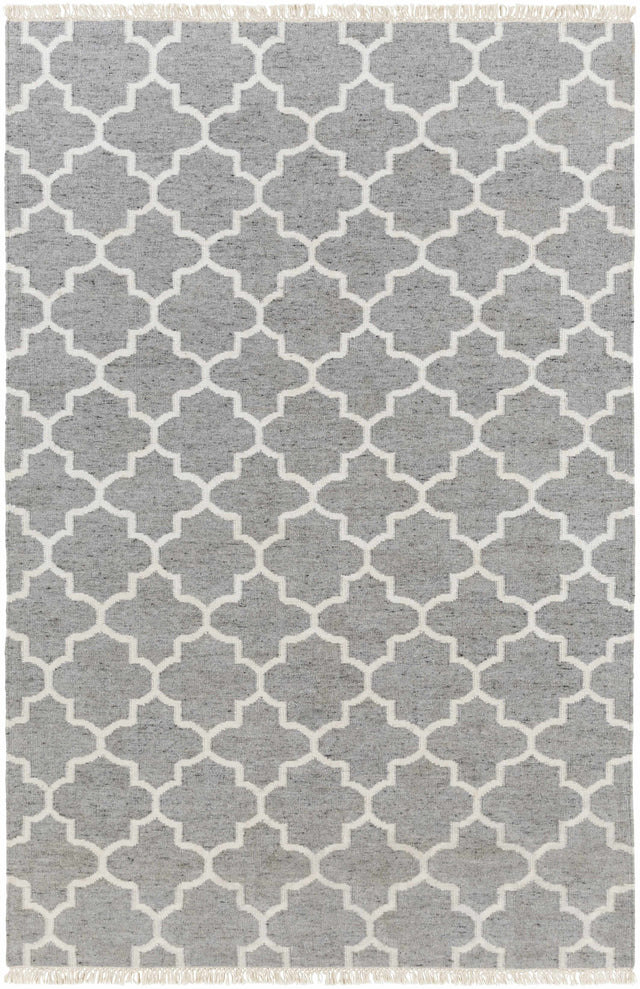 Cardin Charcoal Trellis Wool&Viscose Rug - Clearance - Ornate Home