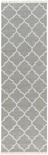 Cardin Charcoal Trellis Wool&Viscose Rug - Clearance - Ornate Home