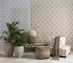 Cardin Charcoal Trellis Wool&Viscose Rug - Clearance - Ornate Home